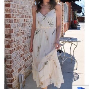 Cream floral maxi dress